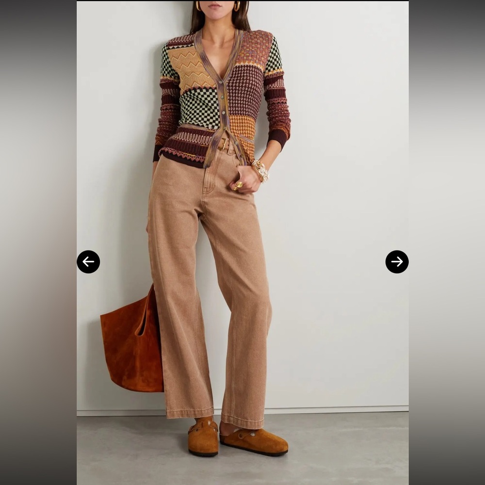 Ulla Johnson Medina Jacquard-Knit Cardigan Size Medium